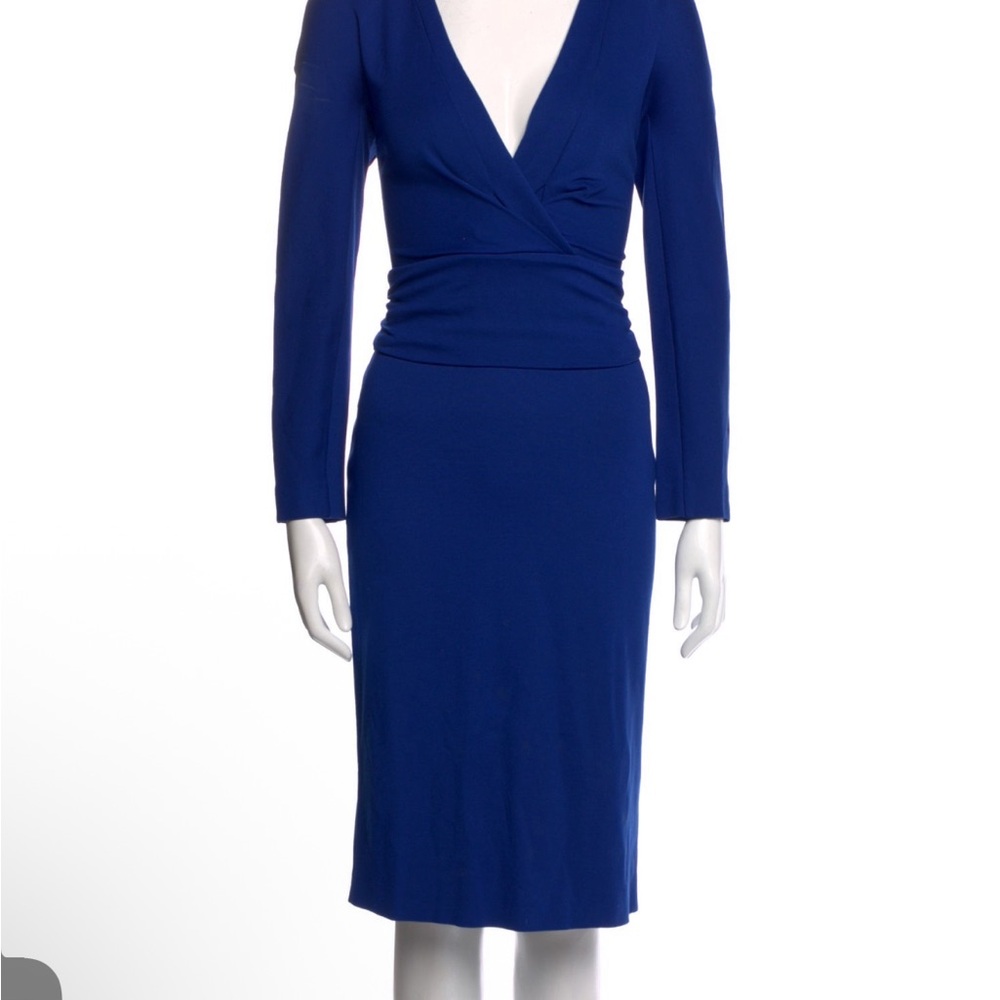 Escada Blue (cobalt)  Long Sleeve Dress GUC